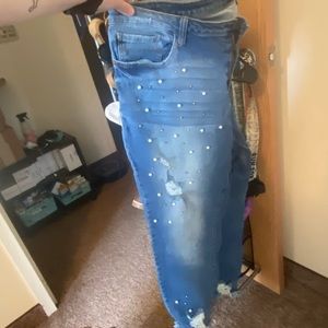 Judy blue skinny jeans with pears